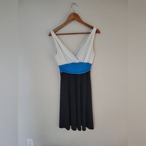 Colorblock A-line dress